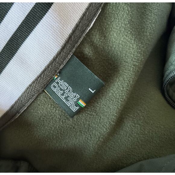 RETRO IRISH Mens Size Large Green Ireland Full Zip Track & Field Active Jacket - Picture 9 of 9